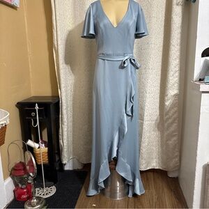 David’s bridal blue gown, size 4